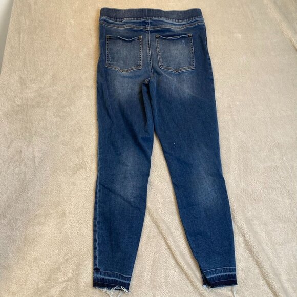 Spanx Women's Jeans Large Distressed Denim Skinny With Frayed Hem - Picture 16 of 16